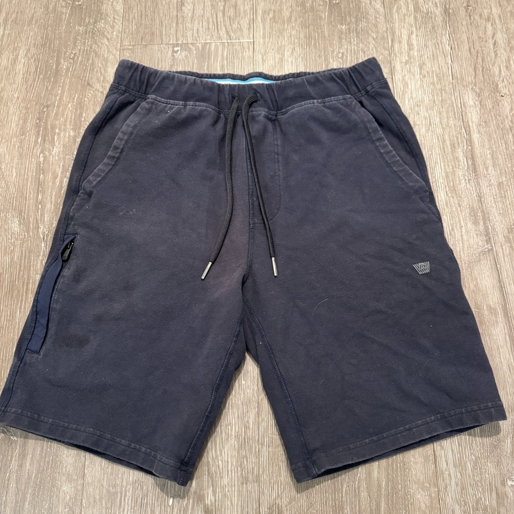 Mack Weldon Shorts Mens Small Blue Ace Sweat Casual Knit Drawstring Stretch 9"